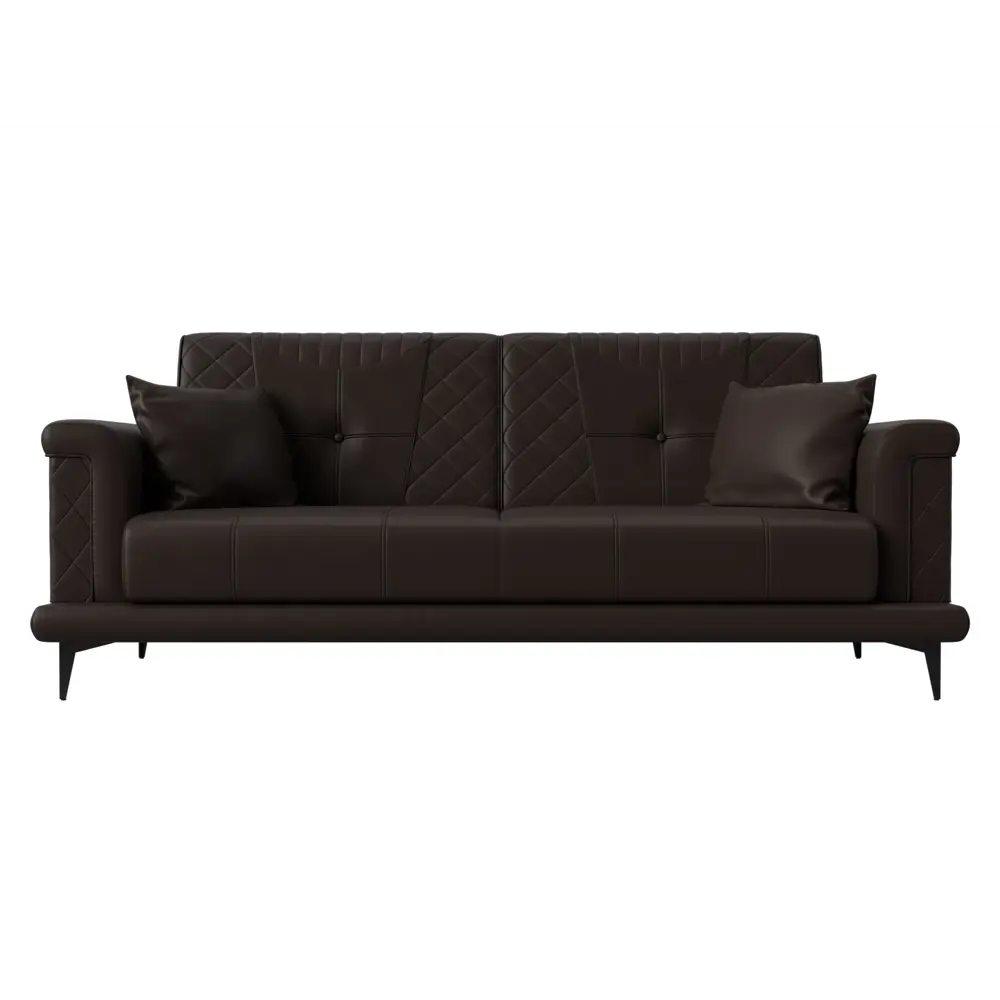 Фото 2 Диван прямой Лига Диванов Неаполь 227x90x93 см экокожа цвет коричневый Фото 2 Диван прямой Лига Диванов Неаполь 227x90x93 см экокожа цвет коричневый