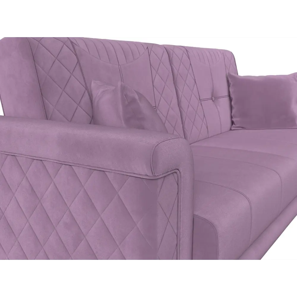 Фото 4 Диван прямой Лига Диванов Неаполь 227x90x93 см микровельвет цвет сиреневый Фото 4 Диван прямой Лига Диванов Неаполь 227x90x93 см микровельвет цвет сиреневый