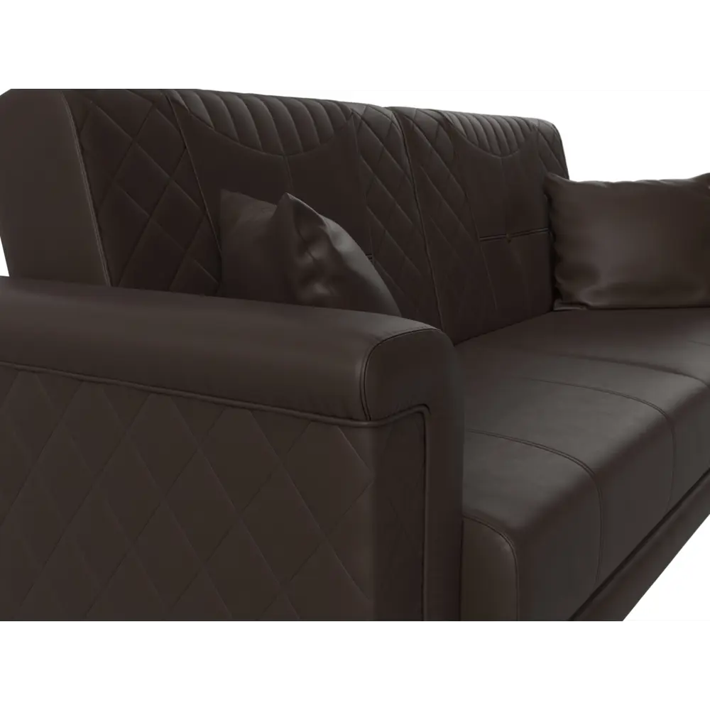 Фото 4 Диван прямой Лига Диванов Неаполь 227x90x93 см экокожа цвет коричневый Фото 4 Диван прямой Лига Диванов Неаполь 227x90x93 см экокожа цвет коричневый