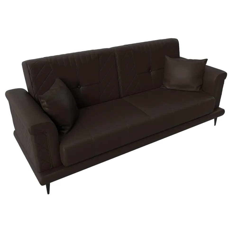 Фото 5 Диван прямой Лига Диванов Неаполь 227x90x93 см экокожа цвет коричневый Фото 5 Диван прямой Лига Диванов Неаполь 227x90x93 см экокожа цвет коричневый