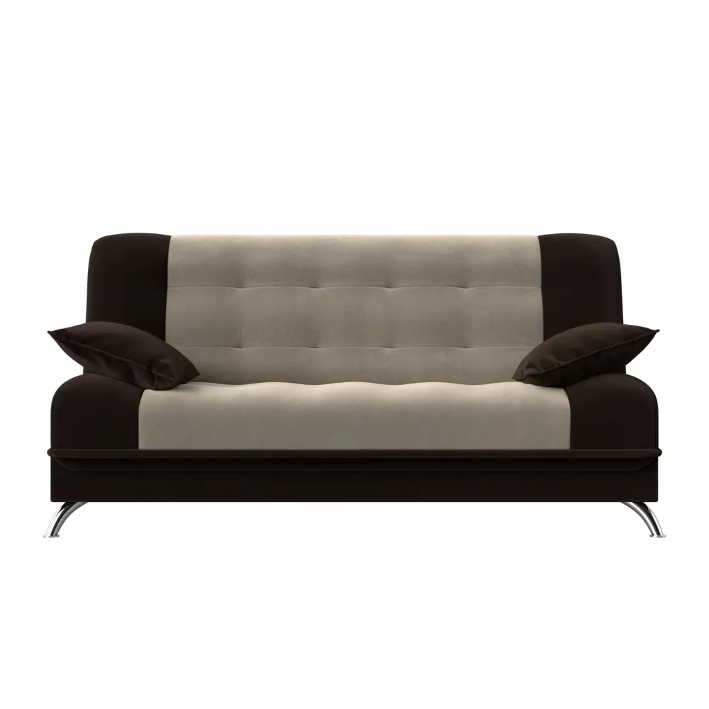 Фото 2 Диван Лига Диванов Анна 28063 201x85x95 см микровельвет цвет бежевый/коричневый Фото 2 Диван Лига Диванов Анна 28063 201x85x95 см микровельвет цвет бежевый/коричневый