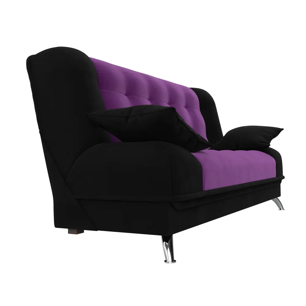Фото 3 Диван Лига Диванов Анна 28070 201x85x95 см микровельвет цвет черный/фиолетовый Фото 3 Диван Лига Диванов Анна 28070 201x85x95 см микровельвет цвет черный/фиолетовый
