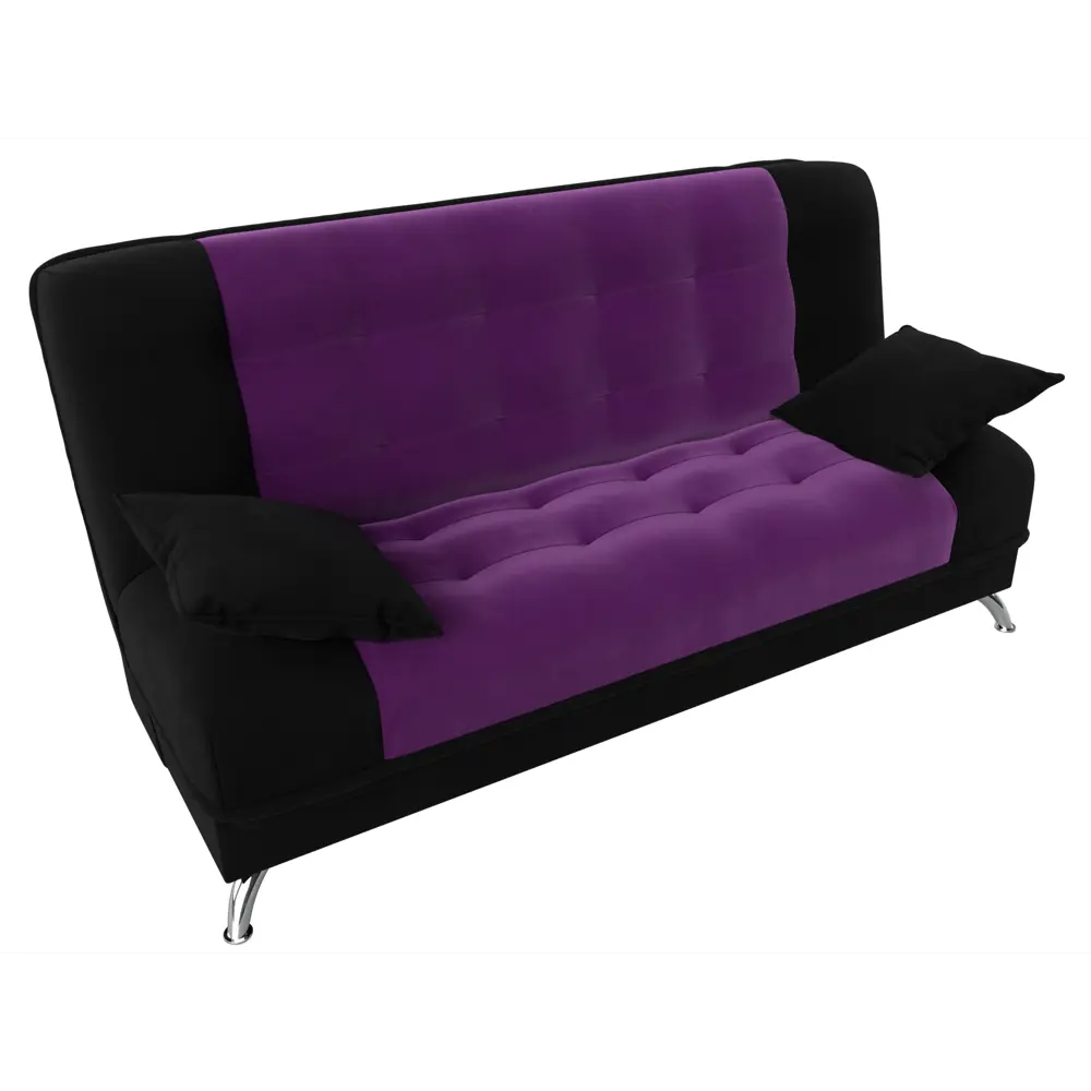 Фото 5 Диван Лига Диванов Анна 28070 201x85x95 см микровельвет цвет черный/фиолетовый Фото 5 Диван Лига Диванов Анна 28070 201x85x95 см микровельвет цвет черный/фиолетовый