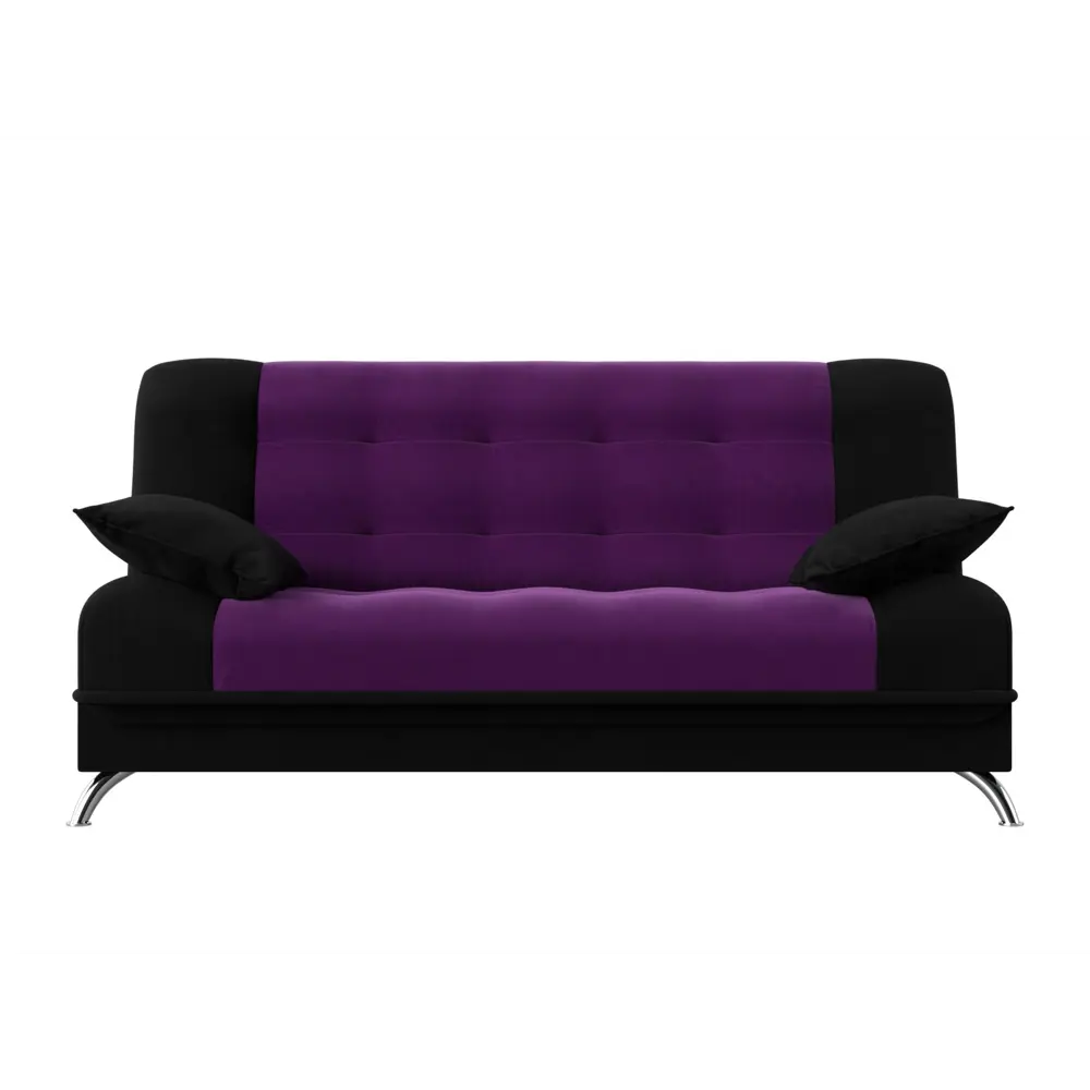 Фото 2 Диван Лига Диванов Анна 28070 201x85x95 см микровельвет цвет черный/фиолетовый Фото 2 Диван Лига Диванов Анна 28070 201x85x95 см микровельвет цвет черный/фиолетовый
