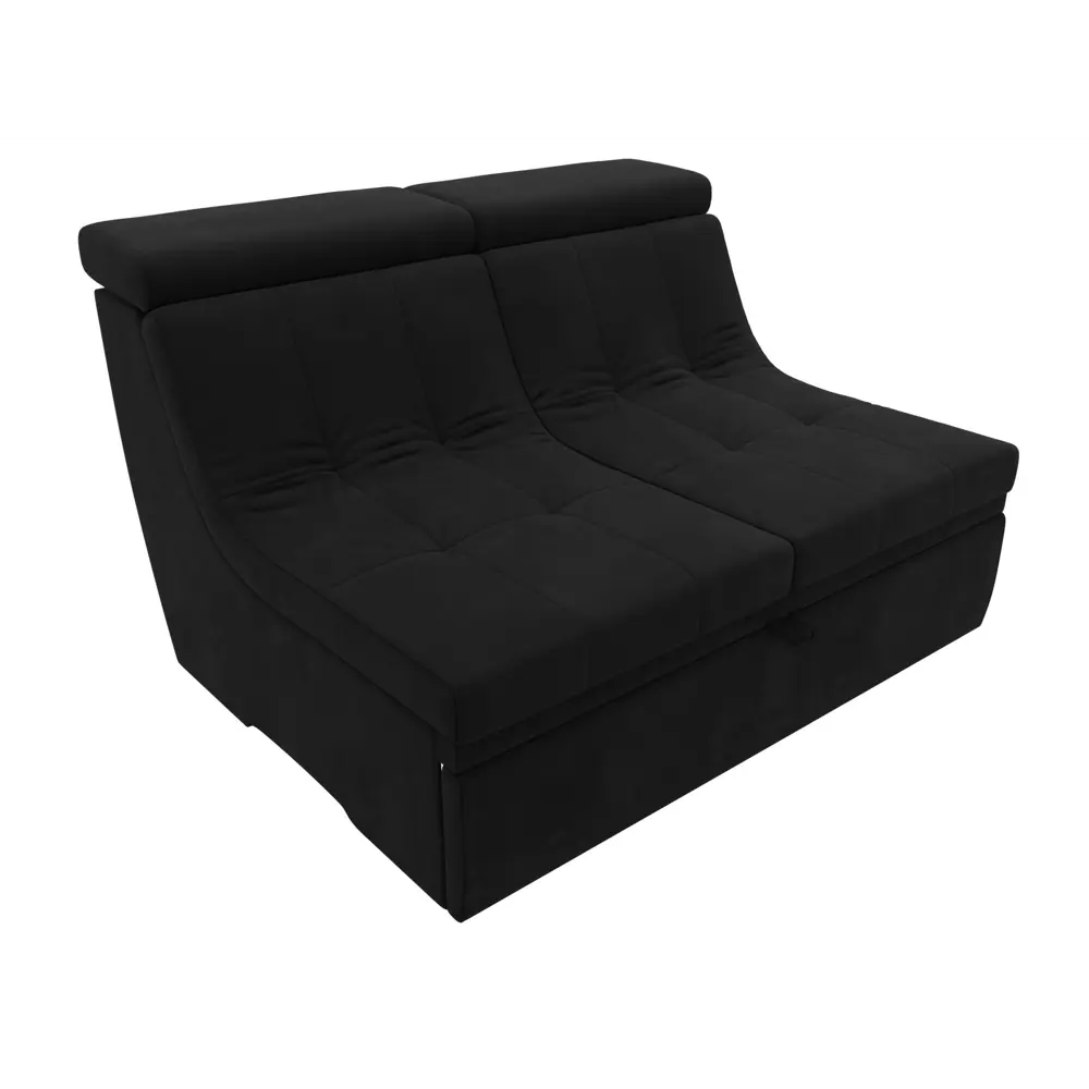 Фото Диван Лига Диванов Холидей Люкс 140x84x112 см микровельвет цвет черный Фото Диван Лига Диванов Холидей Люкс 140x84x112 см микровельвет цвет черный