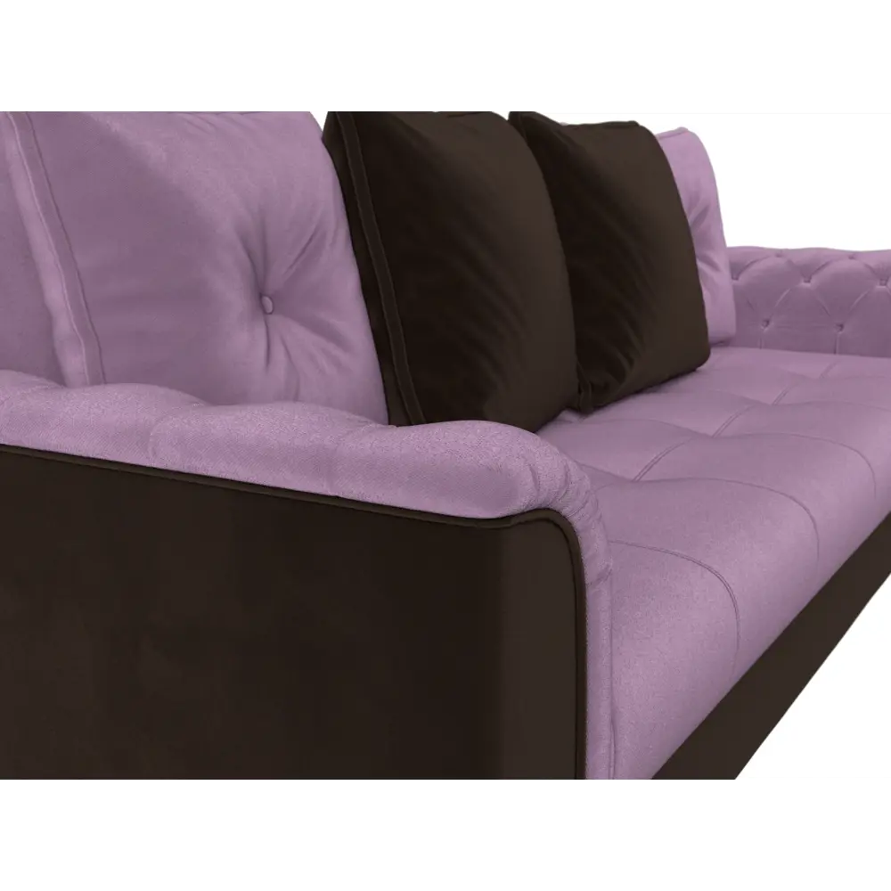Фото 4 Диван-книжка Лига диванов Сиеста 226x83x84 см микровельвет цвет сиреневый/коричневый Фото 4 Диван-книжка Лига диванов Сиеста 226x83x84 см микровельвет цвет сиреневый/коричневый