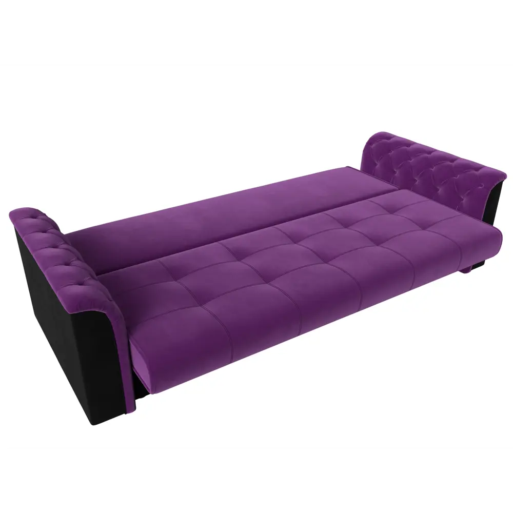 Фото 7 Диван-книжка Лига диванов Сиеста 226x83x84 см микровельвет цвет фиолетовый/черный Фото 7 Диван-книжка Лига диванов Сиеста 226x83x84 см микровельвет цвет фиолетовый/черный