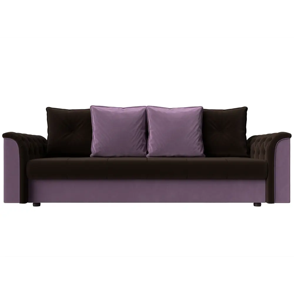 Фото 2 Диван-книжка Лига диванов Сиеста 226x83x84 см микровельвет цвет коричневый/сиреневый Фото 2 Диван-книжка Лига диванов Сиеста 226x83x84 см микровельвет цвет коричневый/сиреневый