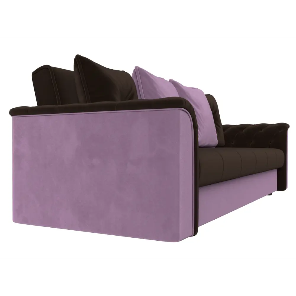 Фото 3 Диван-книжка Лига диванов Сиеста 226x83x84 см микровельвет цвет коричневый/сиреневый Фото 3 Диван-книжка Лига диванов Сиеста 226x83x84 см микровельвет цвет коричневый/сиреневый