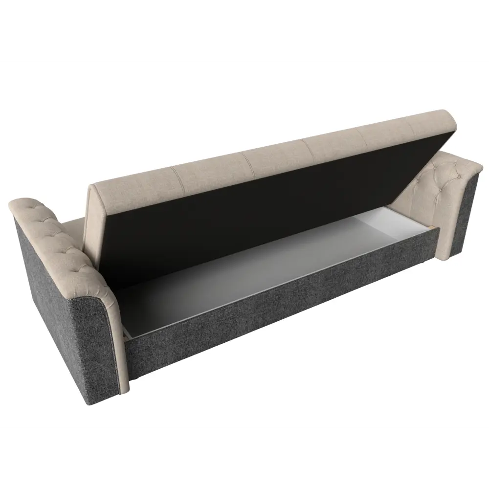 Фото 6 Диван-книжка Лига диванов Сиеста 226x83x84 см рогожка цвет бежевый/серый Фото 6 Диван-книжка Лига диванов Сиеста 226x83x84 см рогожка цвет бежевый/серый