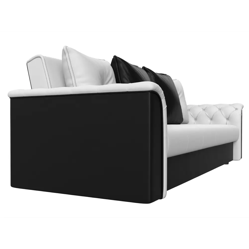 Фото 3 Диван-книжка Лига диванов Сиеста 226x83x84 см экокожа цвет белый/черный Фото 3 Диван-книжка Лига диванов Сиеста 226x83x84 см экокожа цвет белый/черный