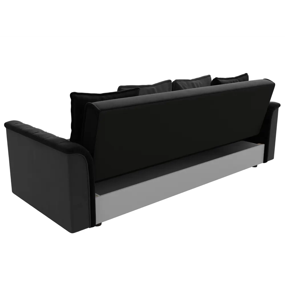 Фото 8 Диван-книжка Лига диванов Сиеста 226x83x84 см велюр цвет черный/серый Фото 8 Диван-книжка Лига диванов Сиеста 226x83x84 см велюр цвет черный/серый