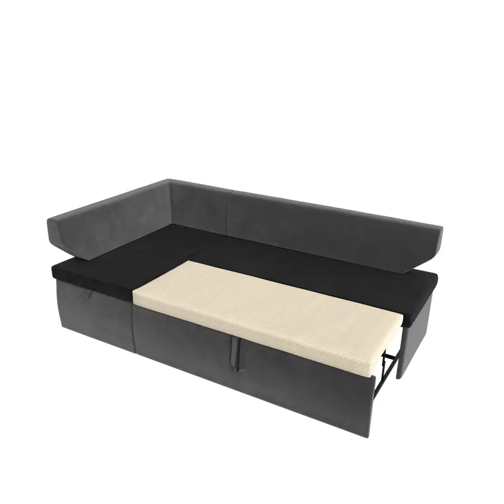 Фото 6 Диван Лига диванов Омура 113209L 190x80x112 см велюр цвет черный/серый Фото 6 Диван Лига диванов Омура 113209L 190x80x112 см велюр цвет черный/серый