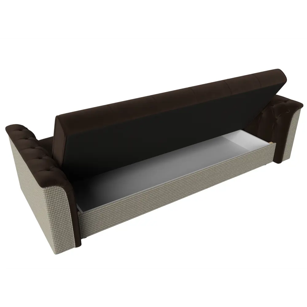 Фото 6 Диван-книжка Лига диванов Сиеста 226x83x84 см микровельвет цвет коричневый корфу 02 Фото 6 Диван-книжка Лига диванов Сиеста 226x83x84 см микровельвет цвет коричневый корфу 02