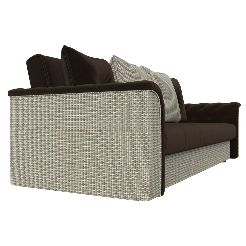 Фото 3 Диван-книжка Лига диванов Сиеста 226x83x84 см микровельвет цвет коричневый корфу 02 Фото 3 Диван-книжка Лига диванов Сиеста 226x83x84 см микровельвет цвет коричневый корфу 02