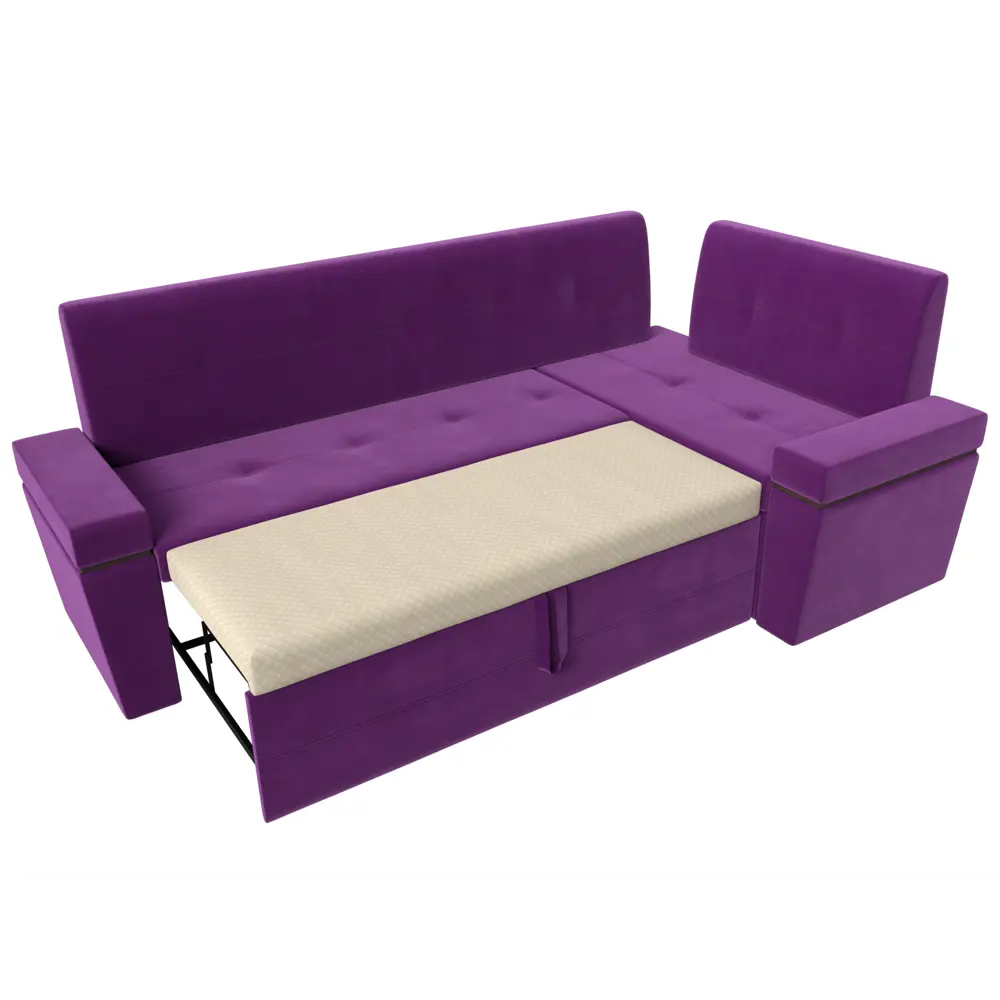 Фото 7 Диван Лига Диванов Деметра 200x82x120 см микровельвет цвет фиолетовый