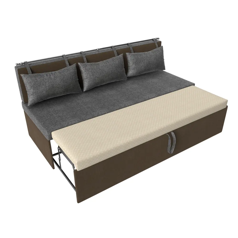 Фото 6 Диван Лига Диванов Метро 114115 183x88x62 см рогожка цвет серый/коричневый Фото 6 Диван Лига Диванов Метро 114115 183x88x62 см рогожка цвет серый/коричневый