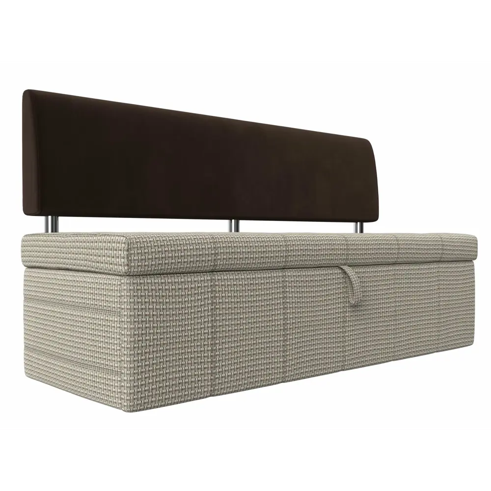 Фото 3 Диван Лига Диванов Стоун 107263 182x87x65 см микровельвет цвет бежевый/коричневый