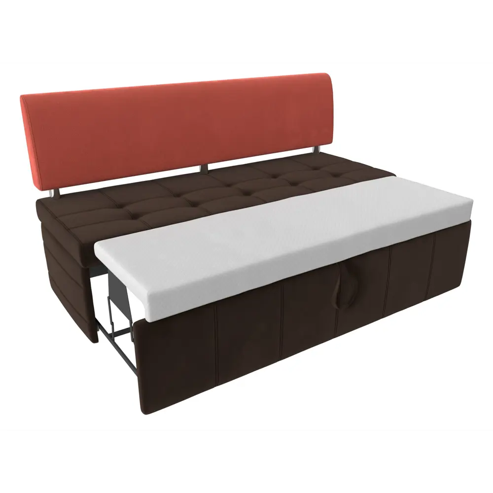 Фото 2 Диван Лига Диванов Стоун 115981 182x87x65 см микровельвет цвет коричневый/коралловый Фото 2 Диван Лига Диванов Стоун 115981 182x87x65 см микровельвет цвет коричневый/коралловый