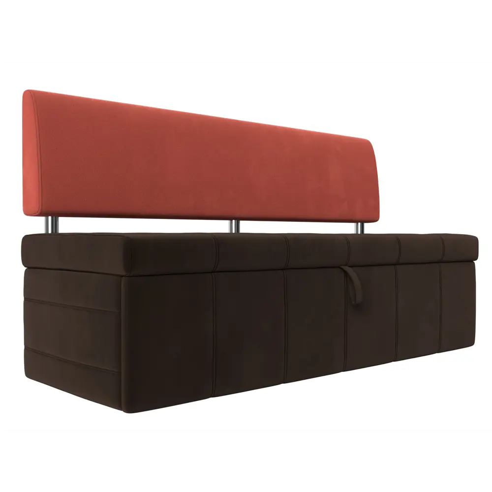 Фото 3 Диван Лига Диванов Стоун 115981 182x87x65 см микровельвет цвет коричневый/коралловый Фото 3 Диван Лига Диванов Стоун 115981 182x87x65 см микровельвет цвет коричневый/коралловый