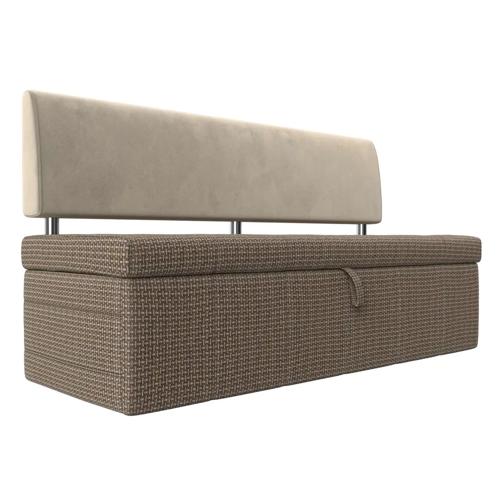 Фото 3 Диван Лига Диванов Стоун 107264 182x87x65 см микровельвет цвет бежевый/коричневый