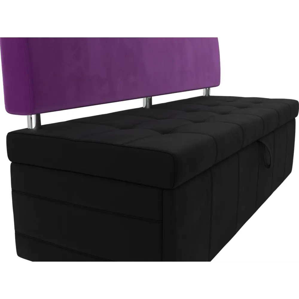Фото 5 Диван Лига Диванов Стоун 107252 182x87x65 см микровельвет цвет черный/фиолетовый Фото 5 Диван Лига Диванов Стоун 107252 182x87x65 см микровельвет цвет черный/фиолетовый