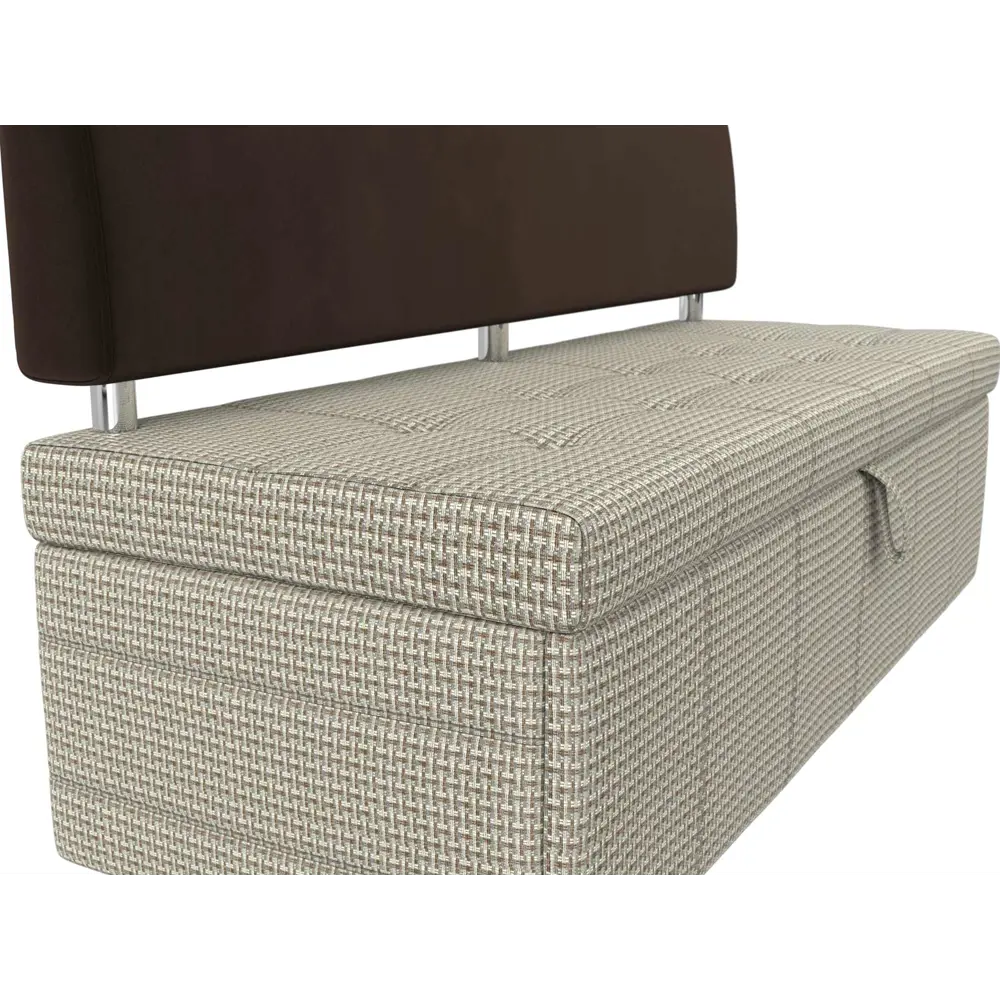 Фото 5 Диван Лига Диванов Стоун 107263 182x87x65 см микровельвет цвет бежевый/коричневый