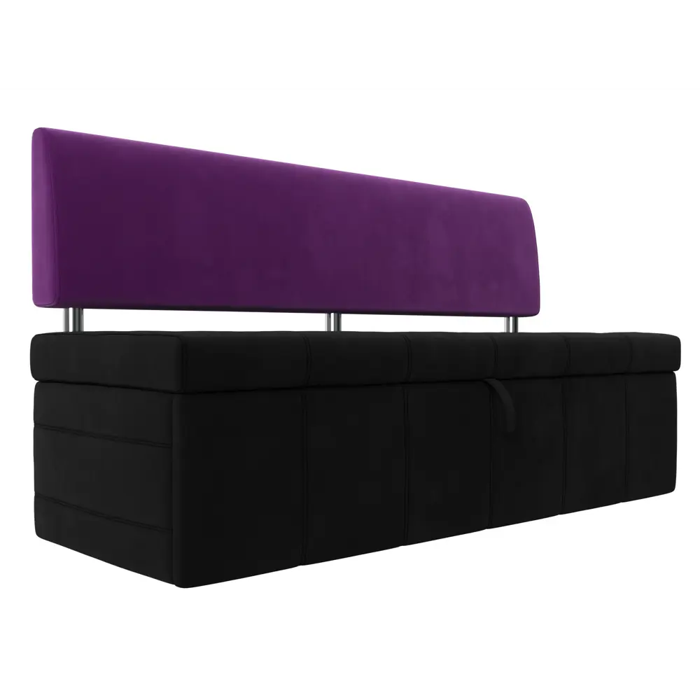 Фото 3 Диван Лига Диванов Стоун 107252 182x87x65 см микровельвет цвет черный/фиолетовый Фото 3 Диван Лига Диванов Стоун 107252 182x87x65 см микровельвет цвет черный/фиолетовый