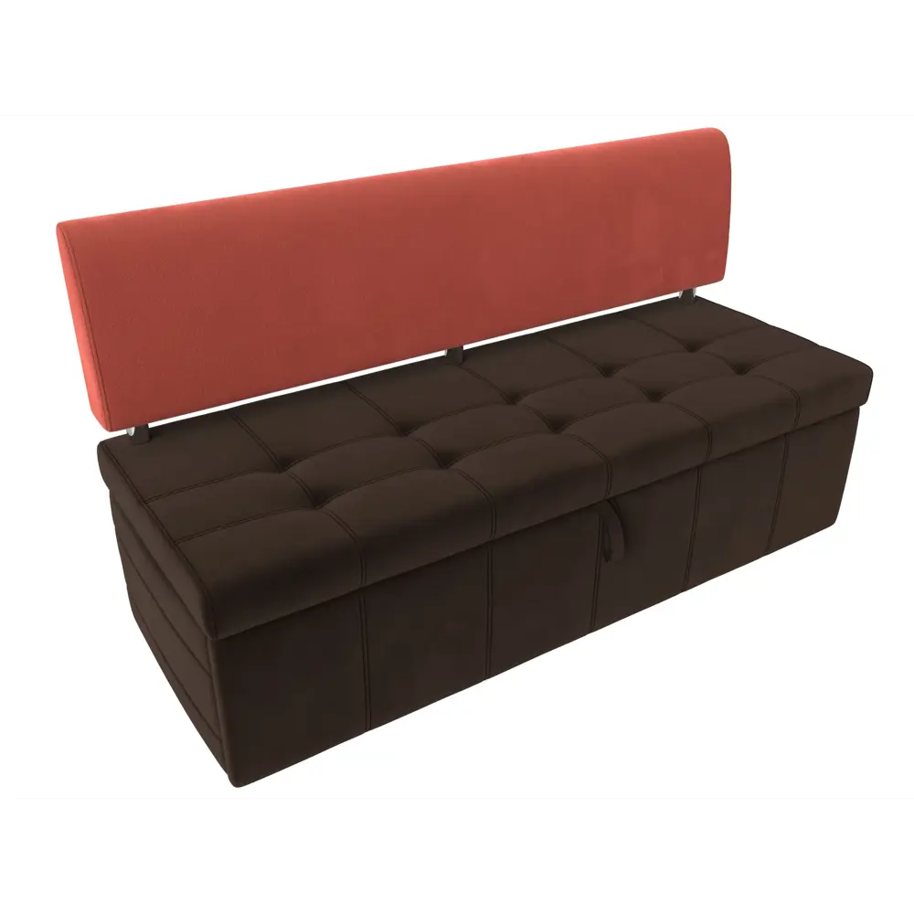 Фото 4 Диван Лига Диванов Стоун 115981 182x87x65 см микровельвет цвет коричневый/коралловый Фото 4 Диван Лига Диванов Стоун 115981 182x87x65 см микровельвет цвет коричневый/коралловый