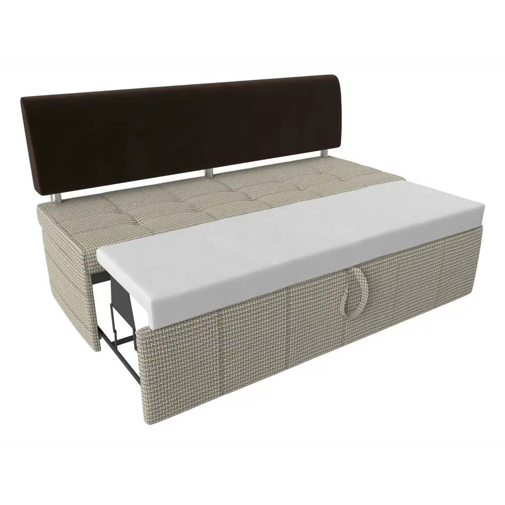 Фото 2 Диван Лига Диванов Стоун 107263 182x87x65 см микровельвет цвет бежевый/коричневый