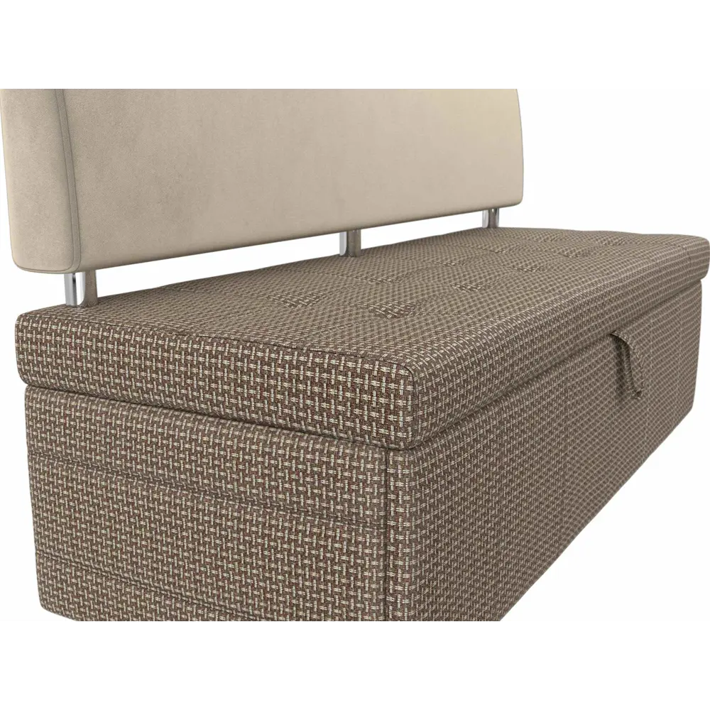 Фото 5 Диван Лига Диванов Стоун 107264 182x87x65 см микровельвет цвет бежевый/коричневый