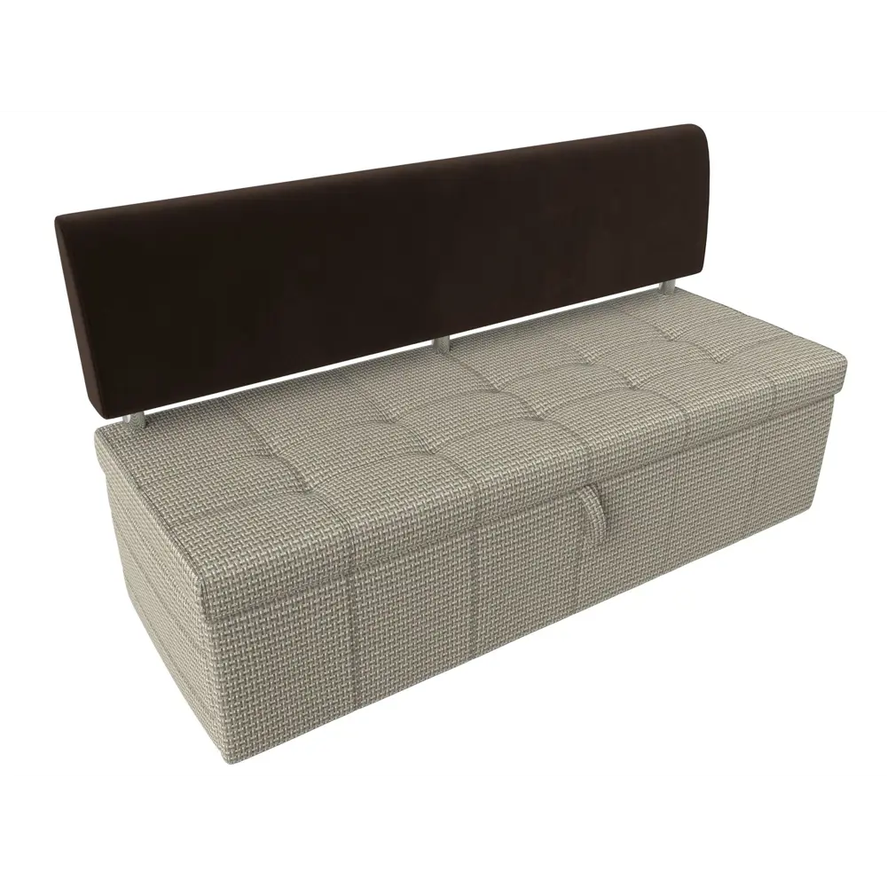 Фото 4 Диван Лига Диванов Стоун 107263 182x87x65 см микровельвет цвет бежевый/коричневый