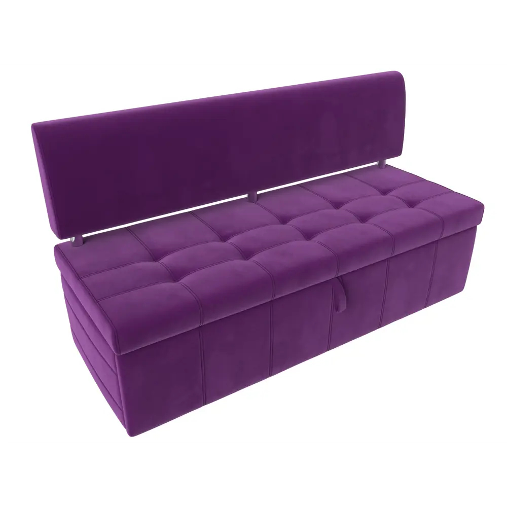 Фото 2 Диван Лига Диванов Стоун 115985 182x87x65 см микровельвет цвет фиолетовый