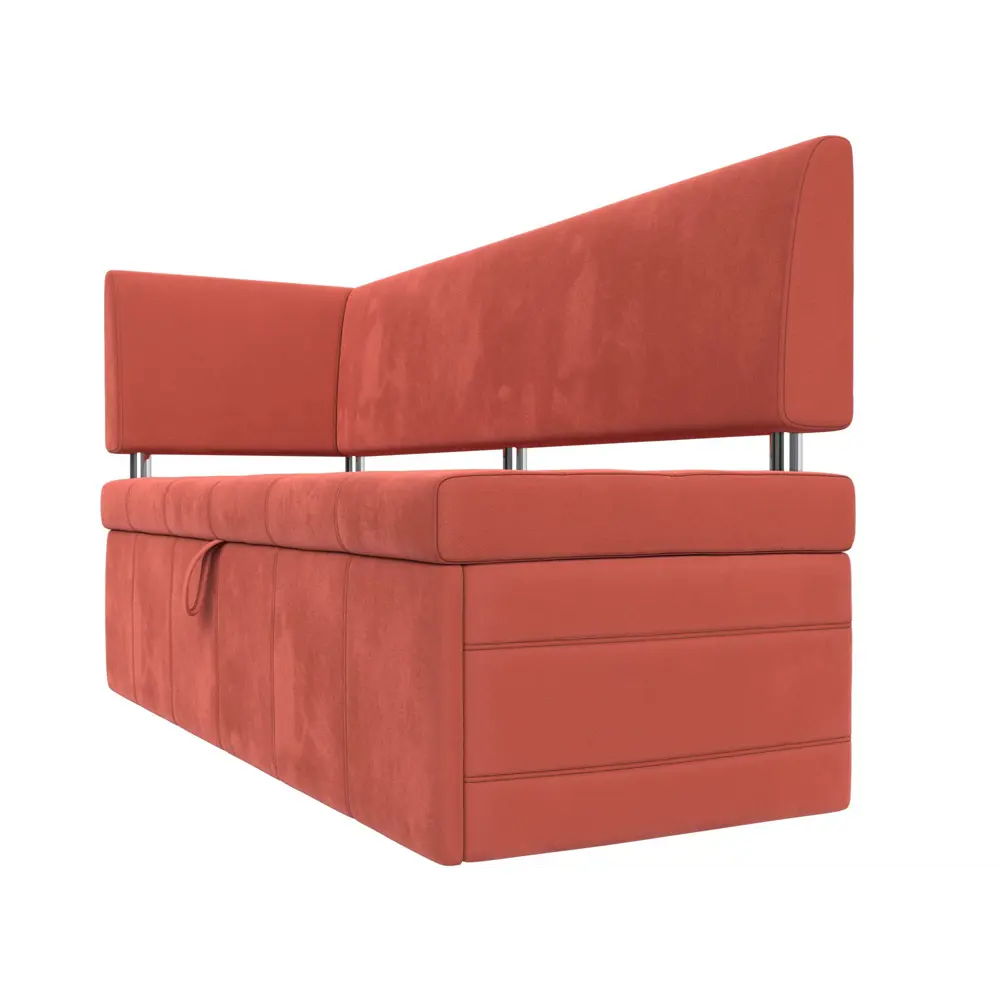 Фото 4 Диван Лига Диванов Стоун 115938L 182x87x65 см микровельвет цвет коралловый Фото 4 Диван Лига Диванов Стоун 115938L 182x87x65 см микровельвет цвет коралловый