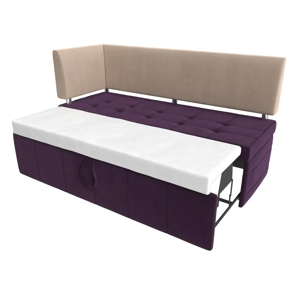 Фото 6 Диван Лига Диванов Стоун 115931L 182x87x65 см велюр цвет бежевый/фиолетовый Фото 6 Диван Лига Диванов Стоун 115931L 182x87x65 см велюр цвет бежевый/фиолетовый