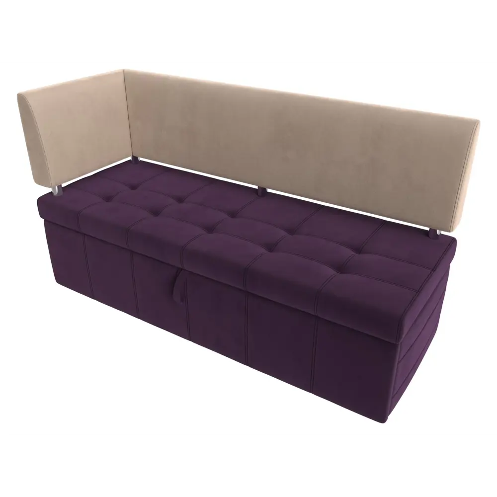 Фото 2 Диван Лига Диванов Стоун 115931L 182x87x65 см велюр цвет бежевый/фиолетовый Фото 2 Диван Лига Диванов Стоун 115931L 182x87x65 см велюр цвет бежевый/фиолетовый