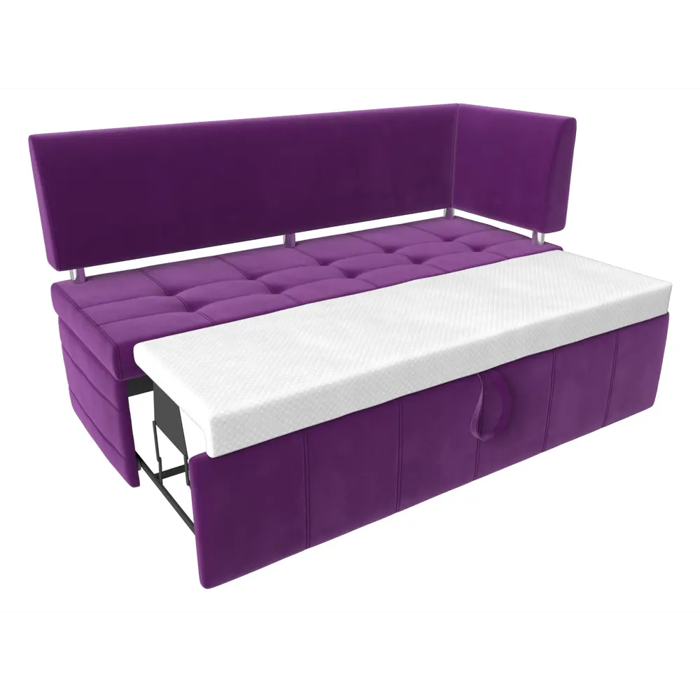 Фото 2 Диван Лига Диванов Стоун 115946 1820x87x65 см микровельвет цвет фиолетовый