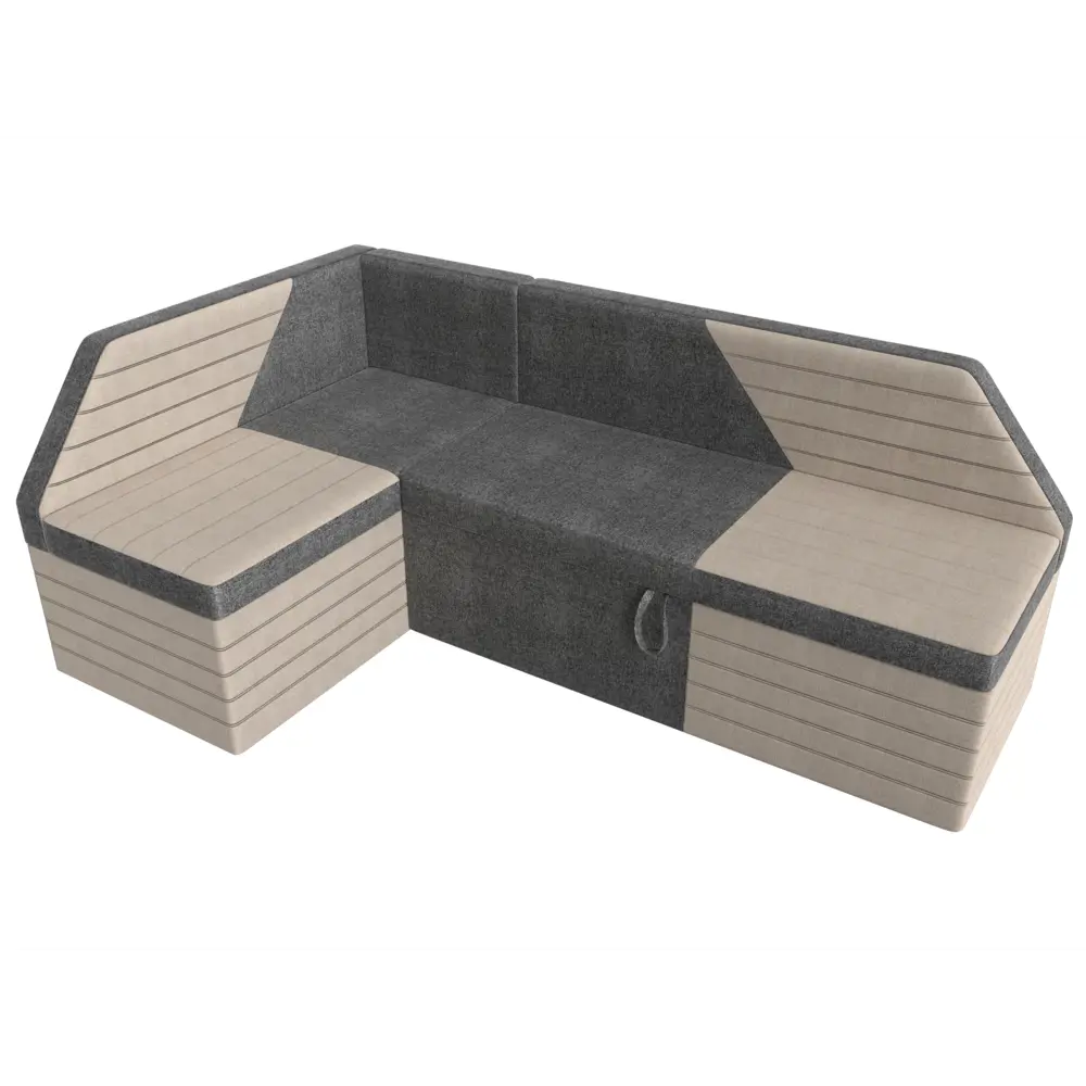 Фото 5 Диван Лига Диванов Дуглас 106916L 190x84x122 см рогожка цвет серый/бежевый