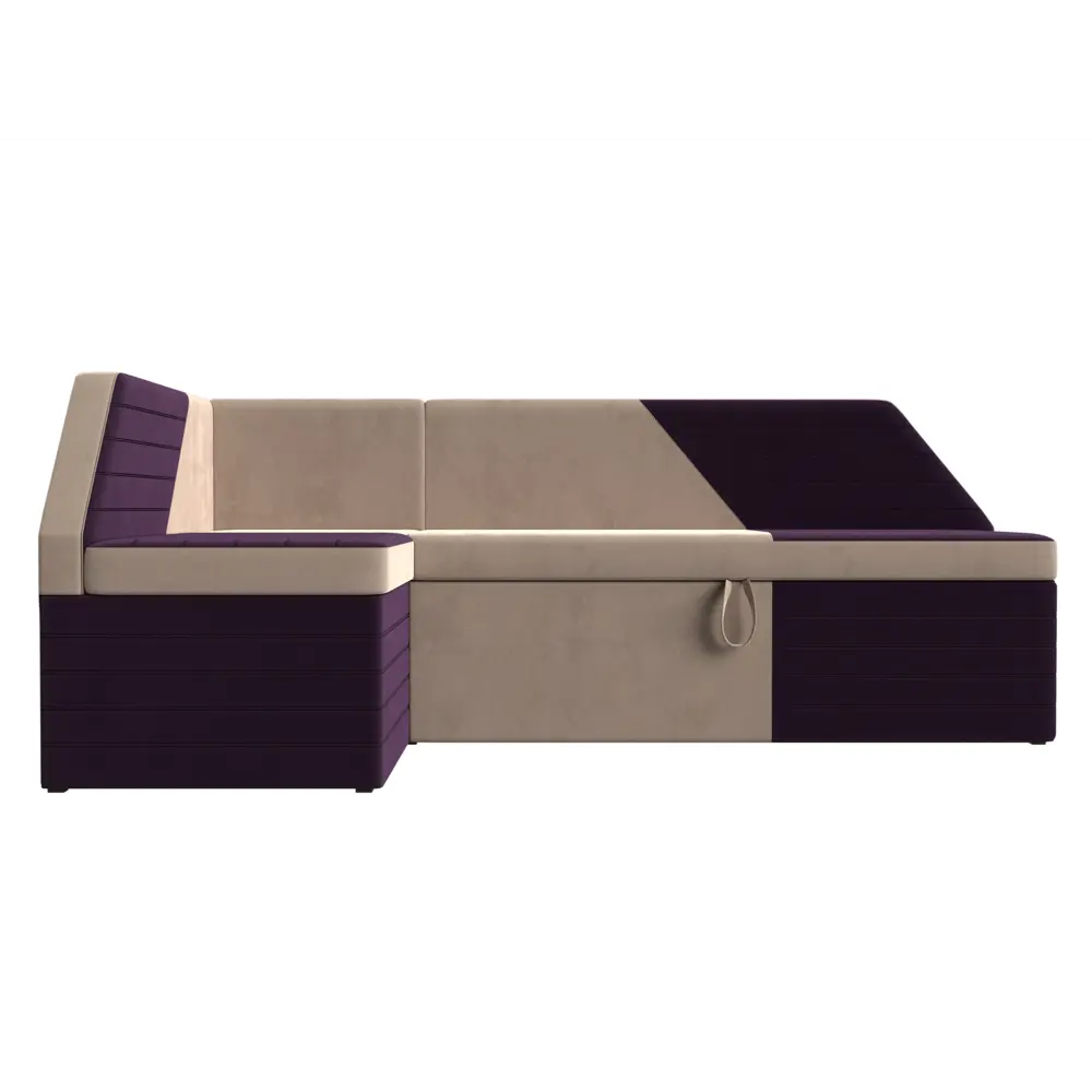 Фото 2 Диван Лига Диванов Дуглас 106905L 190x84x122 см велюр цвет бежевый/фиолетовый Фото 2 Диван Лига Диванов Дуглас 106905L 190x84x122 см велюр цвет бежевый/фиолетовый