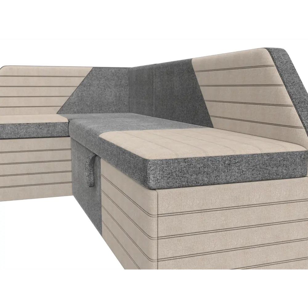 Фото 4 Диван Лига Диванов Дуглас 106916L 190x84x122 см рогожка цвет серый/бежевый