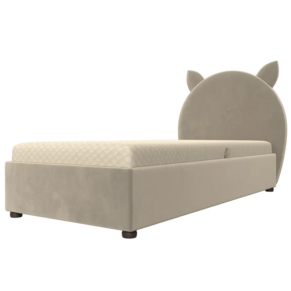 Фото 5 Кровать Лига Диванов Бриони 108843 102x198x98 см микровельвет цвет бежевый