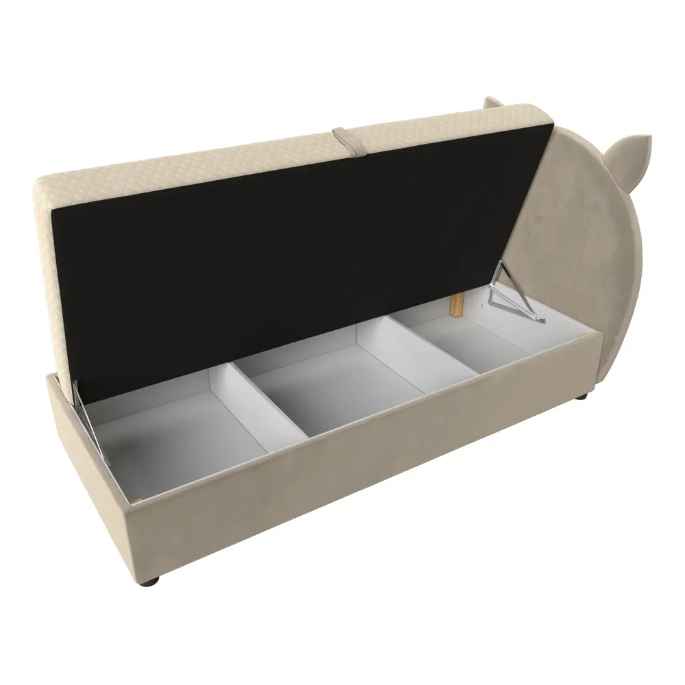 Фото 7 Кровать Лига Диванов Бриони 108843 102x198x98 см микровельвет цвет бежевый