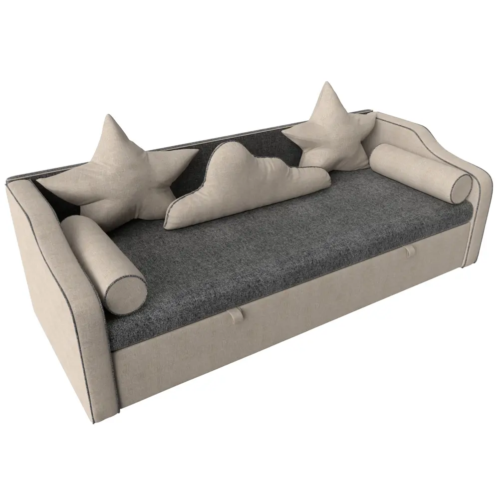 Фото 2 Диван Лига Диванов Рико 112264 209x102x750 см рогожка цвет серый/бежевый Фото 2 Диван Лига Диванов Рико 112264 209x102x750 см рогожка цвет серый/бежевый