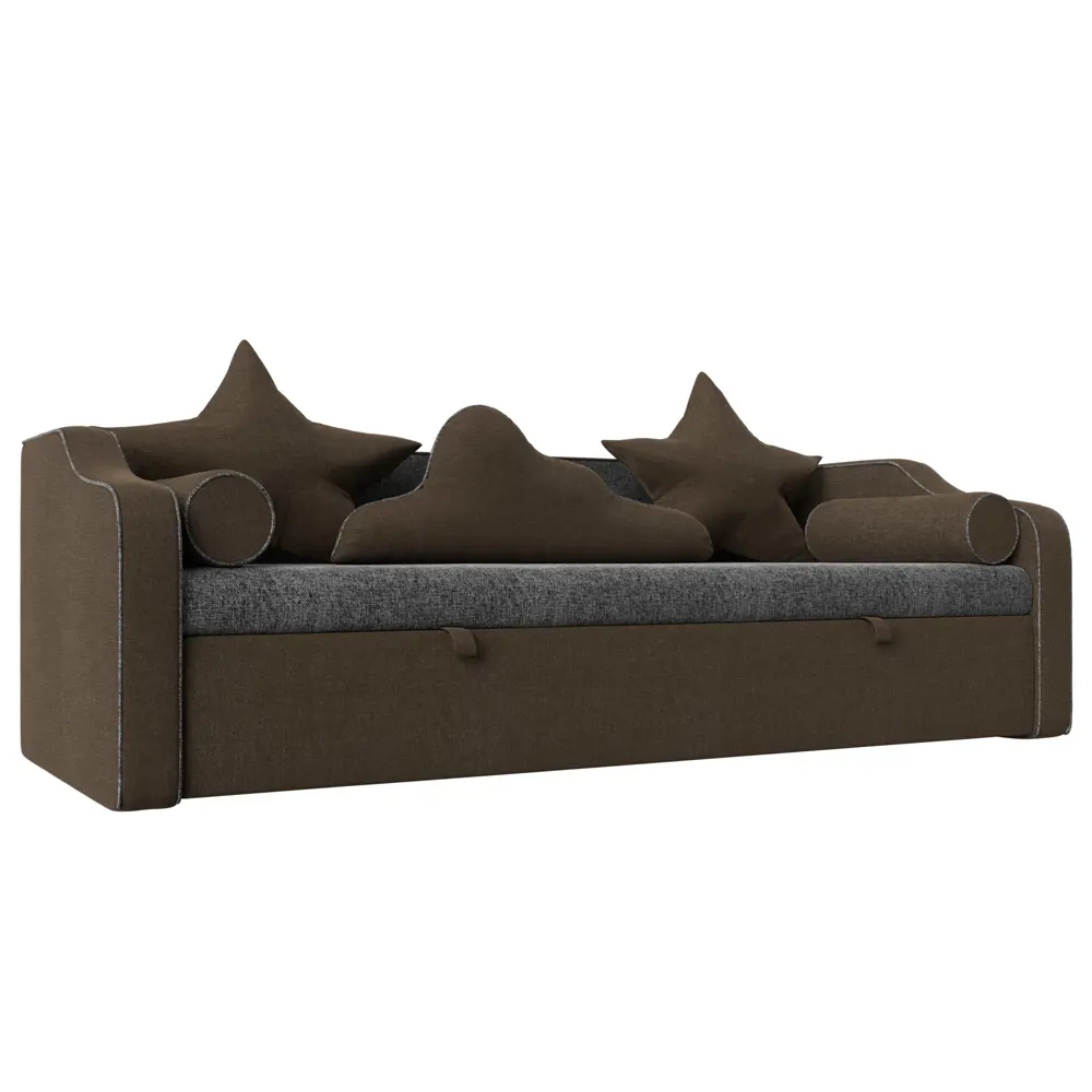 Фото Диван Лига Диванов Рико 112265 209x102x750 см рогожка цвет серый/коричневый Фото Диван Лига Диванов Рико 112265 209x102x750 см рогожка цвет серый/коричневый