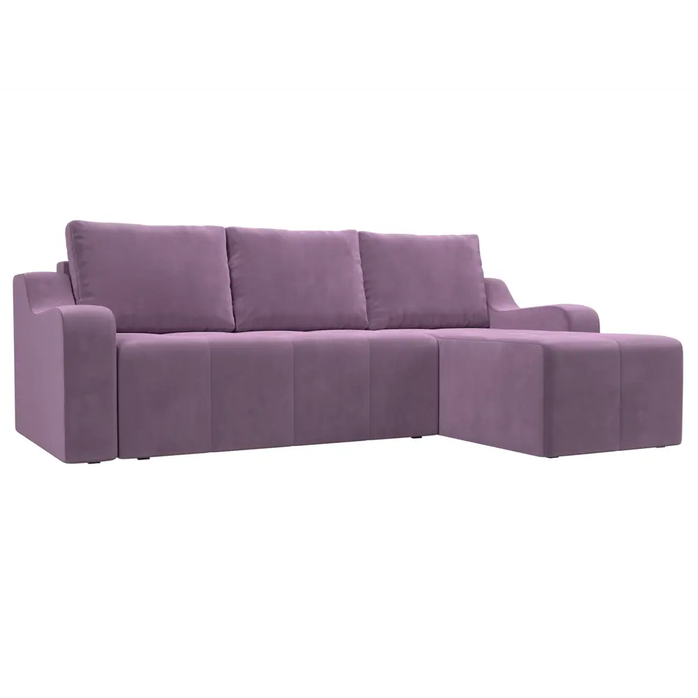 Фото Диван Лига Диванов Элида 108681 245x88x160 см микровельвет цвет сиреневый Фото Диван Лига Диванов Элида 108681 245x88x160 см микровельвет цвет сиреневый