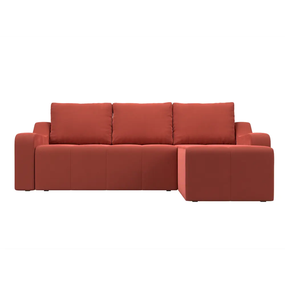 Фото 2 Диван Лига Диванов Элида 108679 245x88x160 см микровельвет цвет коралловый Фото 2 Диван Лига Диванов Элида 108679 245x88x160 см микровельвет цвет коралловый