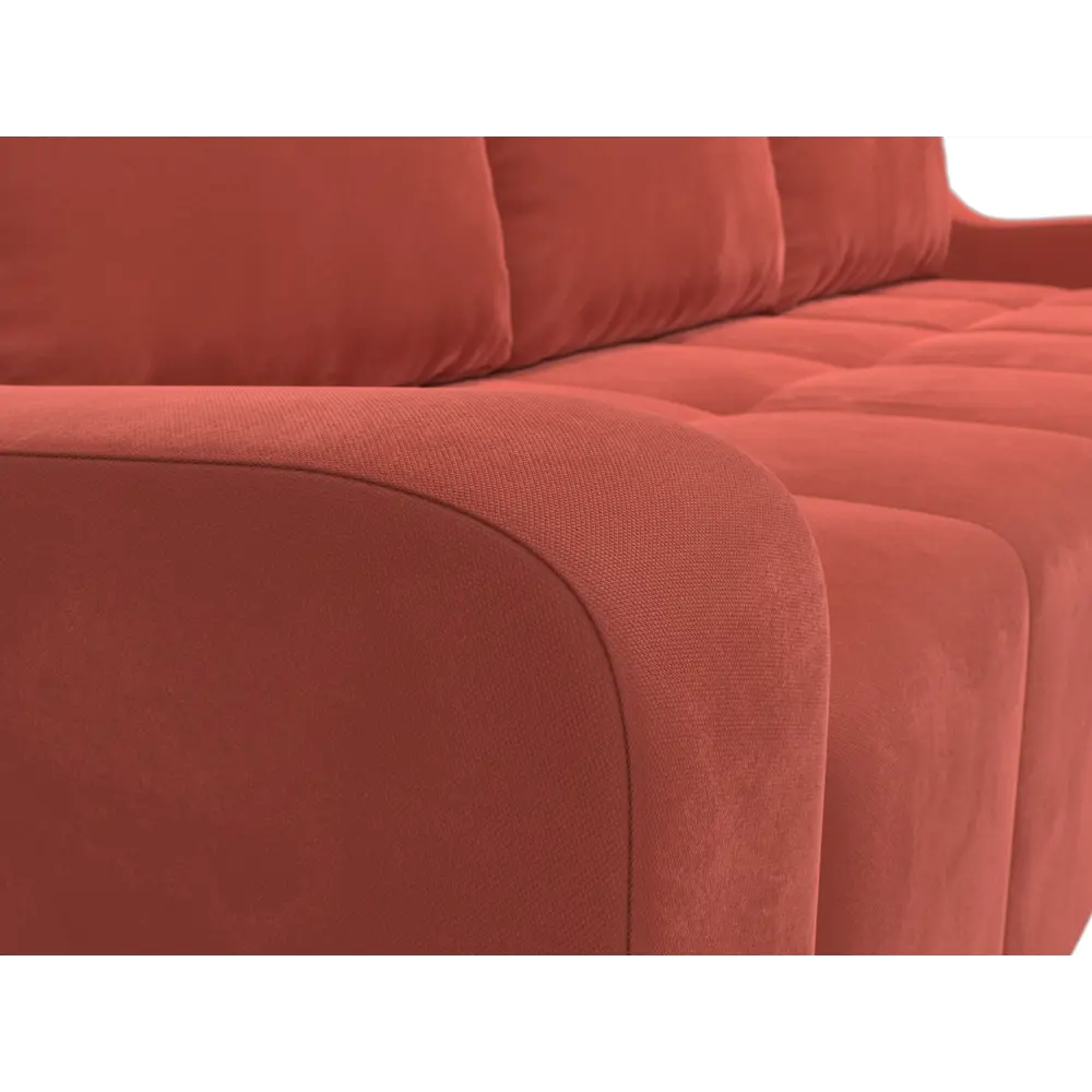 Фото 4 Диван Лига Диванов Элида 108679 245x88x160 см микровельвет цвет коралловый Фото 4 Диван Лига Диванов Элида 108679 245x88x160 см микровельвет цвет коралловый