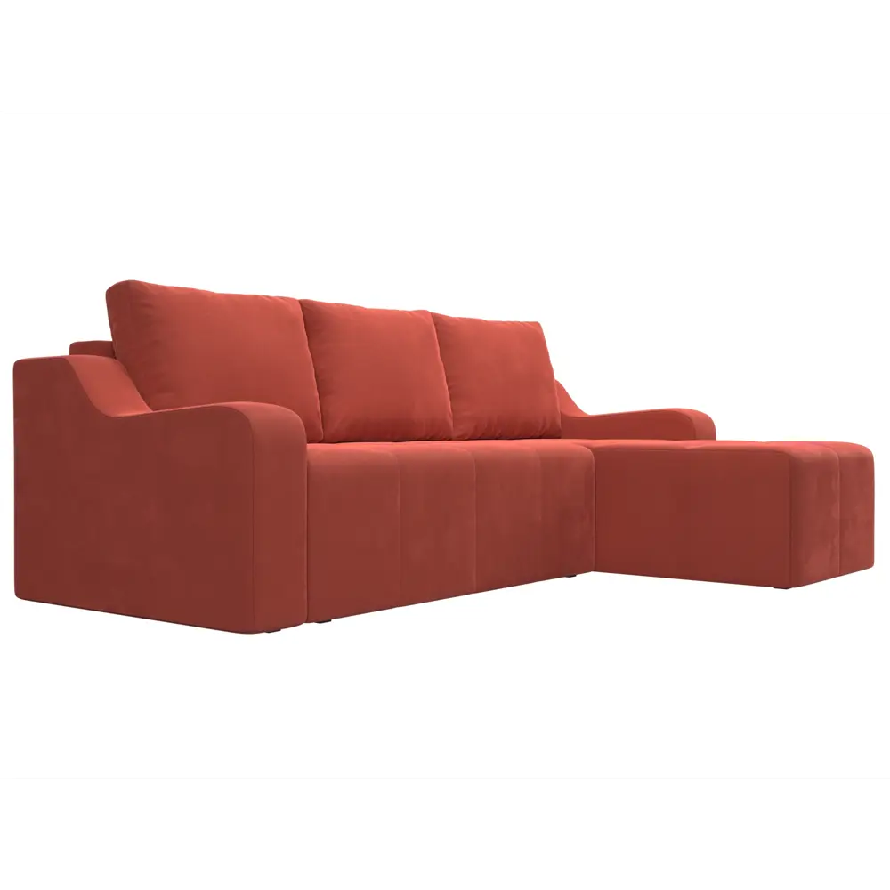 Фото 3 Диван Лига Диванов Элида 108679 245x88x160 см микровельвет цвет коралловый Фото 3 Диван Лига Диванов Элида 108679 245x88x160 см микровельвет цвет коралловый