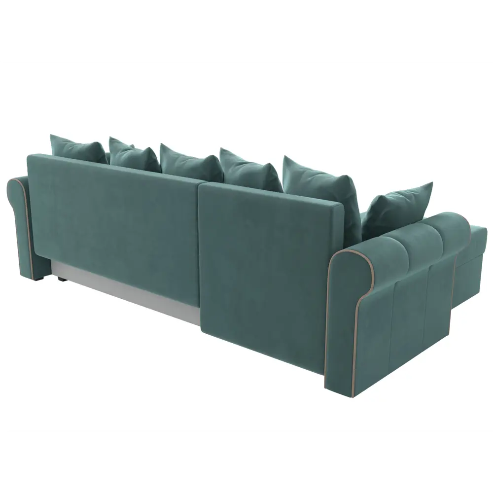 Фото 9 Диван Лига Диванов Рейн 112574L 233x90x141 см велюр цвет бирюзовый