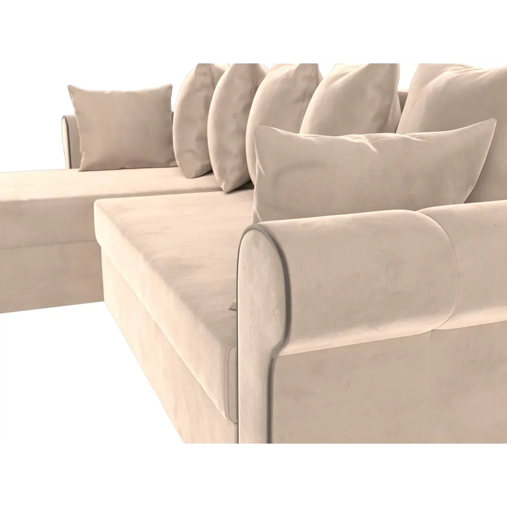 Фото 4 Диван Лига Диванов Рейн 112573L 233x90x141 см велюр цвет бежевый